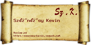Szénásy Kevin névjegykártya